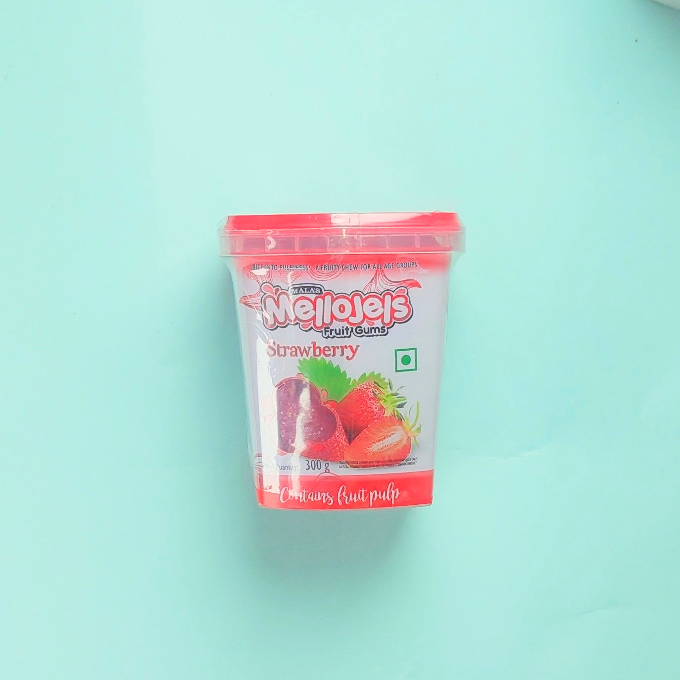 MELLOJELS FRUIT GUMS STRAWBERRY