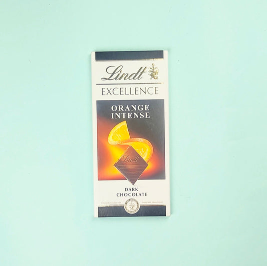 LINDT ORANGE INTENSE DARK CHOCOLATE BAR