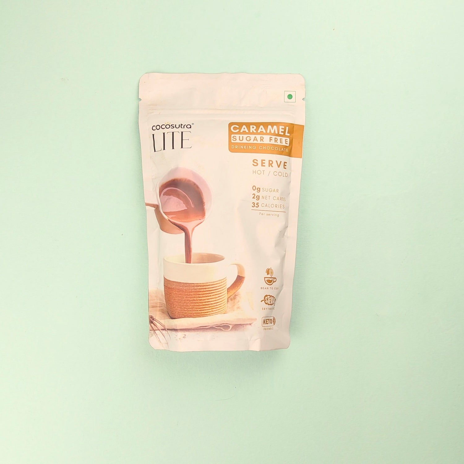 COCOSUTRA LITE CARAMEL SUGAR FREE DRINKING CHOCOLATE