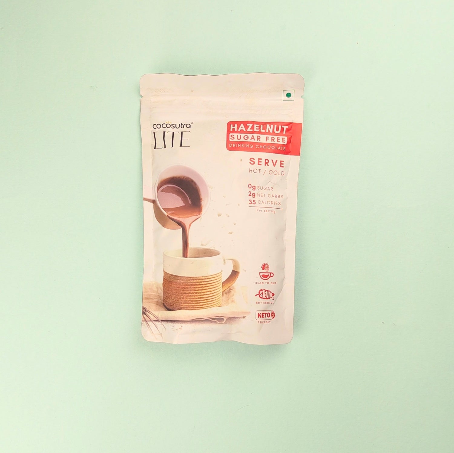 COCOSUTRA LITE HAZELNUT SUGAR FREE DRINKING CHOCOLATE