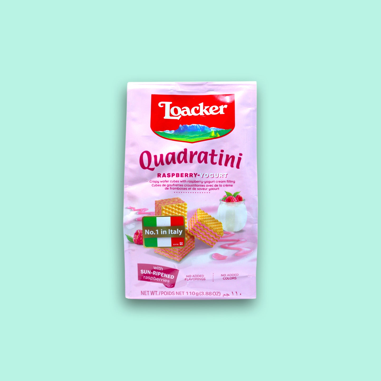 LOACKER QUADRATININ RASPBERRY YOGURT SMALL